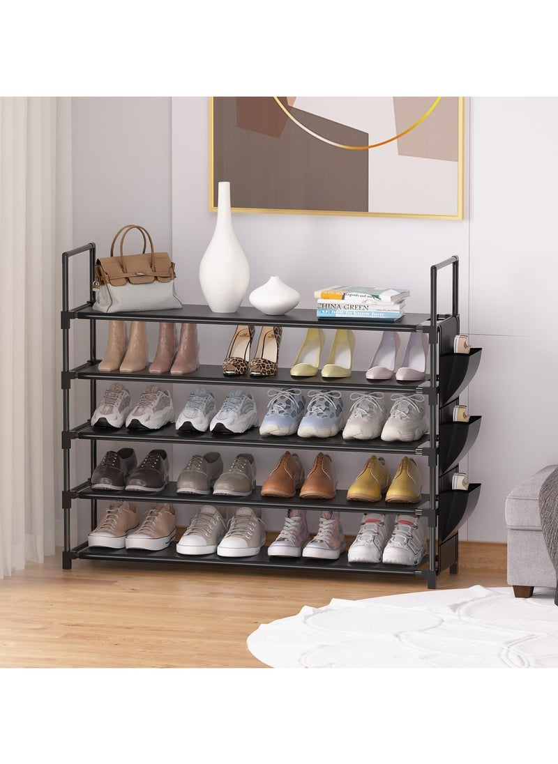 Generic - Shoe Rack 5 Tier Shoe Organizer Shoe Storage 20-25 Pairs Shoe Rack for Closet Shoe Rack Entryway Shoe Holder Space Saving Shoe Shelf Shoe Stand Large Tall Shoe Tower Garage Door, Small Spaces ﻿ ﻿ ﻿ - Image 1