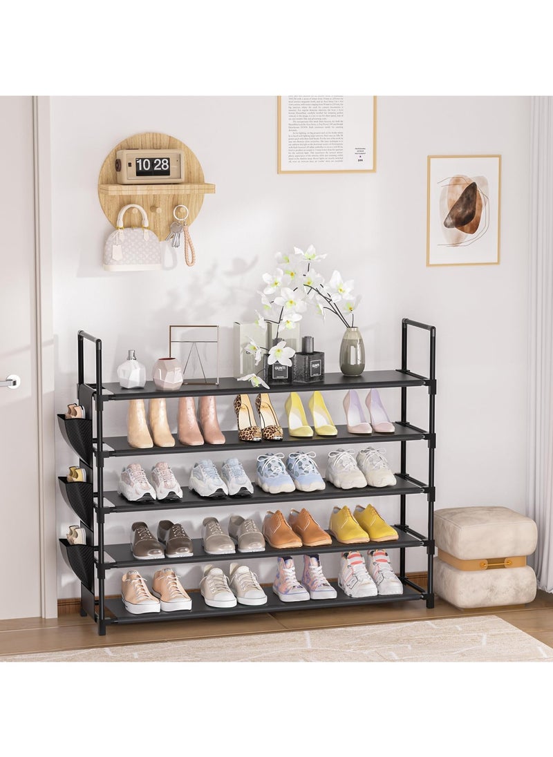 Generic - Shoe Rack 5 Tier Shoe Organizer Shoe Storage 20-25 Pairs Shoe Rack for Closet Shoe Rack Entryway Shoe Holder Space Saving Shoe Shelf Shoe Stand Large Tall Shoe Tower Garage Door, Small Spaces ﻿ ﻿ ﻿ - Image 1