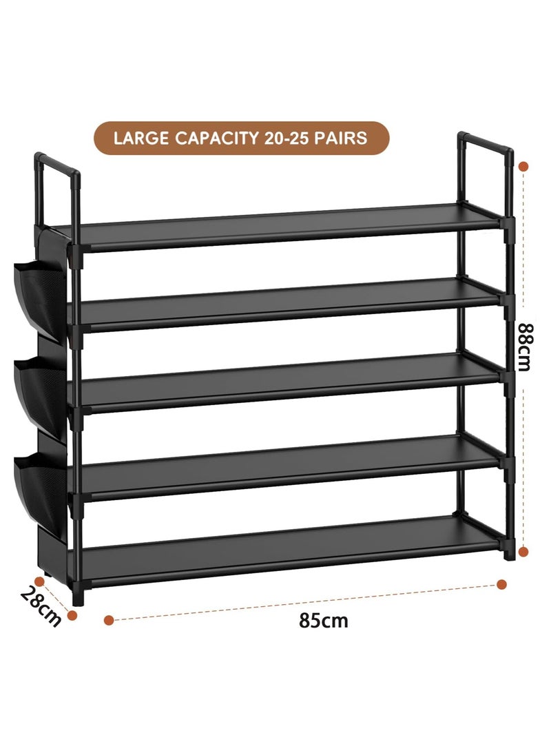 Generic - Shoe Rack 5 Tier Shoe Organizer Shoe Storage 20-25 Pairs Shoe Rack for Closet Shoe Rack Entryway Shoe Holder Space Saving Shoe Shelf Shoe Stand Large Tall Shoe Tower Garage Door, Small Spaces ﻿ ﻿ ﻿ - Image 1