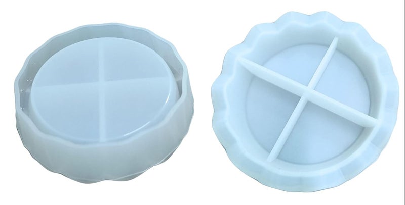 Snoogg SNOOGG 4 inch – 25 mm Deep Plate Silicone Mold-Concrete Tray Round Mold-epoxy Resin Casting Trinket Dish Mold  - Image 1