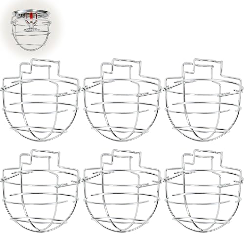 Happy Tree (6 Pack) Fire Sprinkler Head Guard Cage for 1/2" Recessed/Horizontal Sidewall Drywall-Mounted Sprinkler Heads Chrome PlatedProtector Fire Sprinkler Head Cover - Image 1