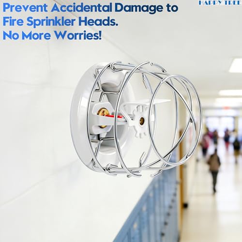 Happy Tree (6 Pack) Fire Sprinkler Head Guard Cage for 1/2" Recessed/Horizontal Sidewall Drywall-Mounted Sprinkler Heads Chrome PlatedProtector Fire Sprinkler Head Cover - Image 5
