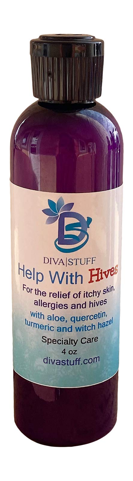 Diva Stuff Help With Hives For The Relief And Prevention of Rashes Hives Itchy Skin Red Itchy Bumps and More All Natural Ingredients 4 oz By Diva Stuff