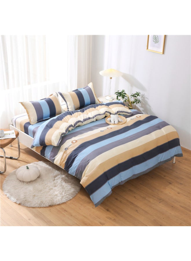 غطاء لحاف قطعة واحدة 150 × 200 غطاء لحاف فردي لسكن الطلاب 200 × 230 سم لحاف مزدوج من القطن المقلد لأربعة مواسم بالجملة - اللون: Louisi - المواصفات: غطاء لحاف 200 × 230 سم - Image 1