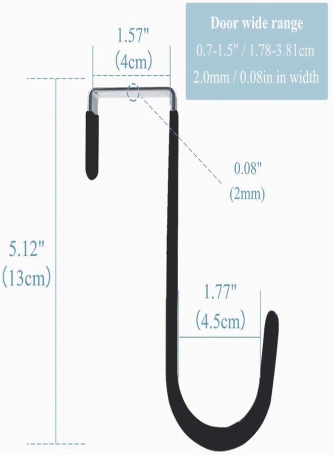 Juroicessry 1 Pc Black Wreath Hanger - Strong Bearing Fall Wreath Christmas Halloween Decorations Carbon Steel Wreath Door Hook 5" Height Wreath Hangers - Image 4