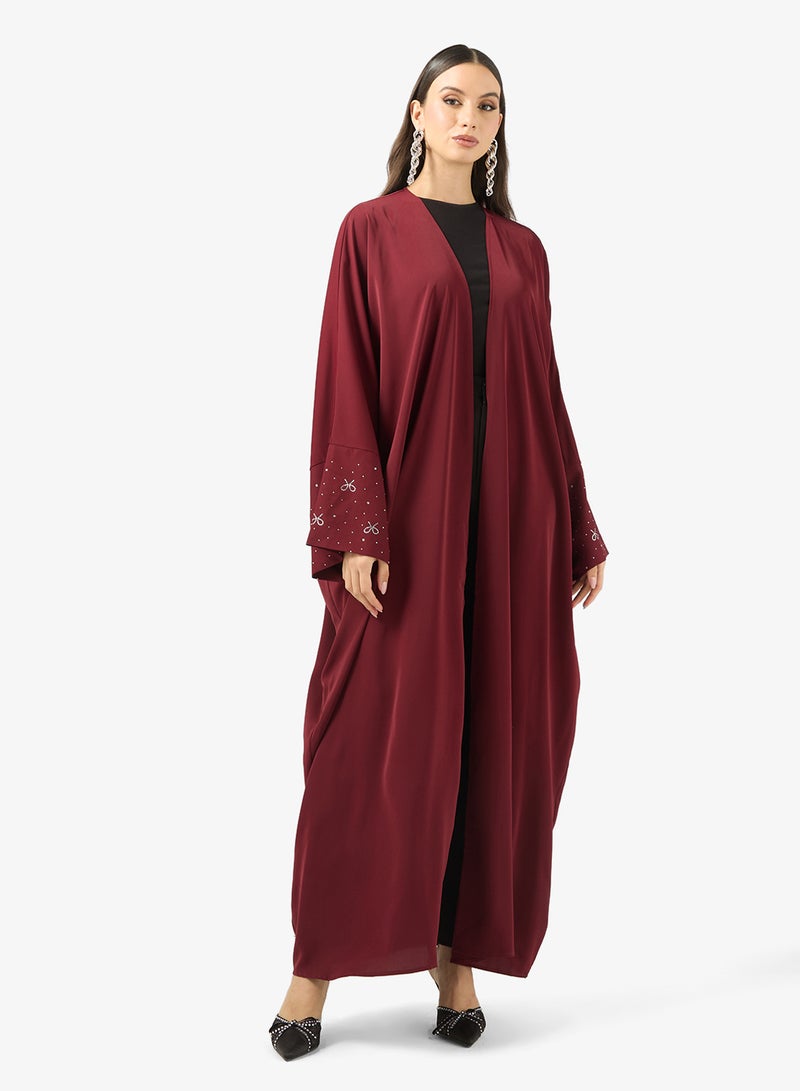 Khizana Abaya With Embroidered Sleeve - Image 1