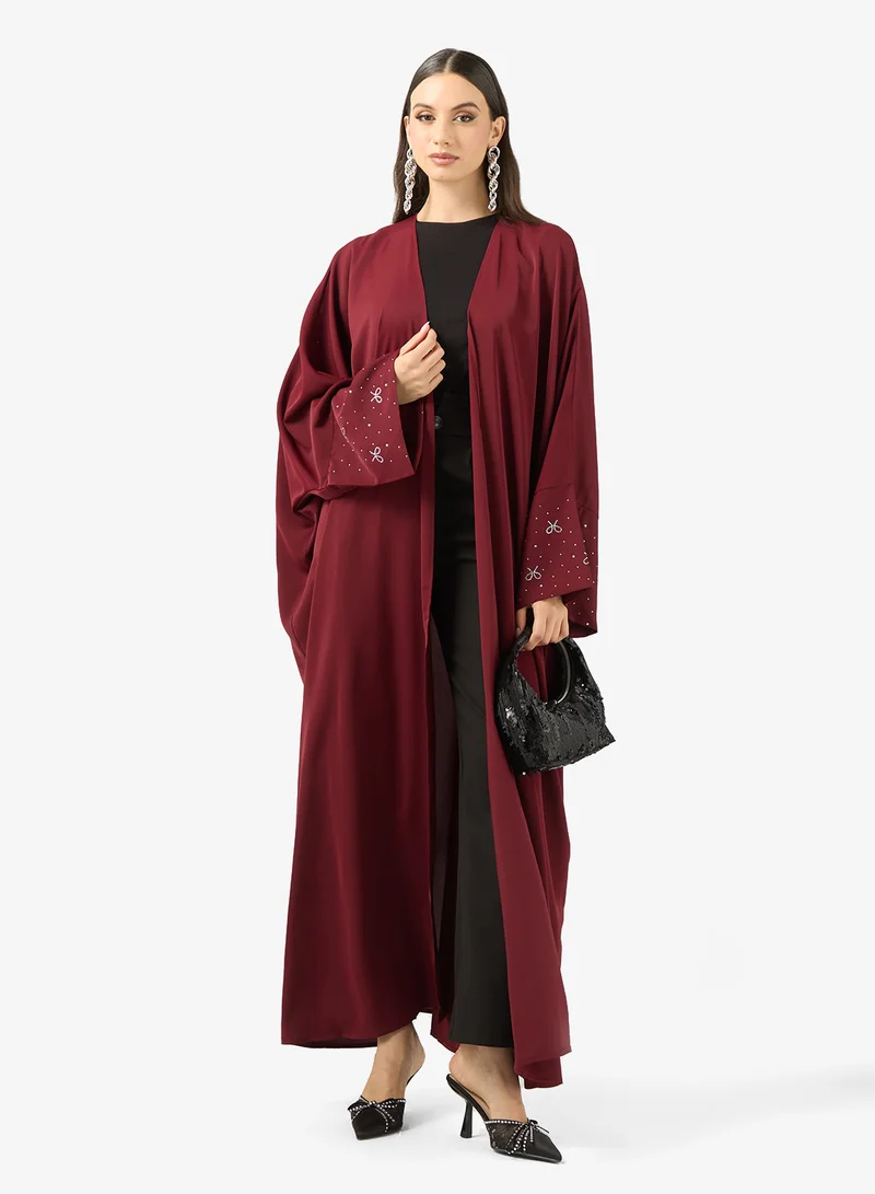 Khizana  Abaya With Embroidered Sleeve for Women | Best Price UAE