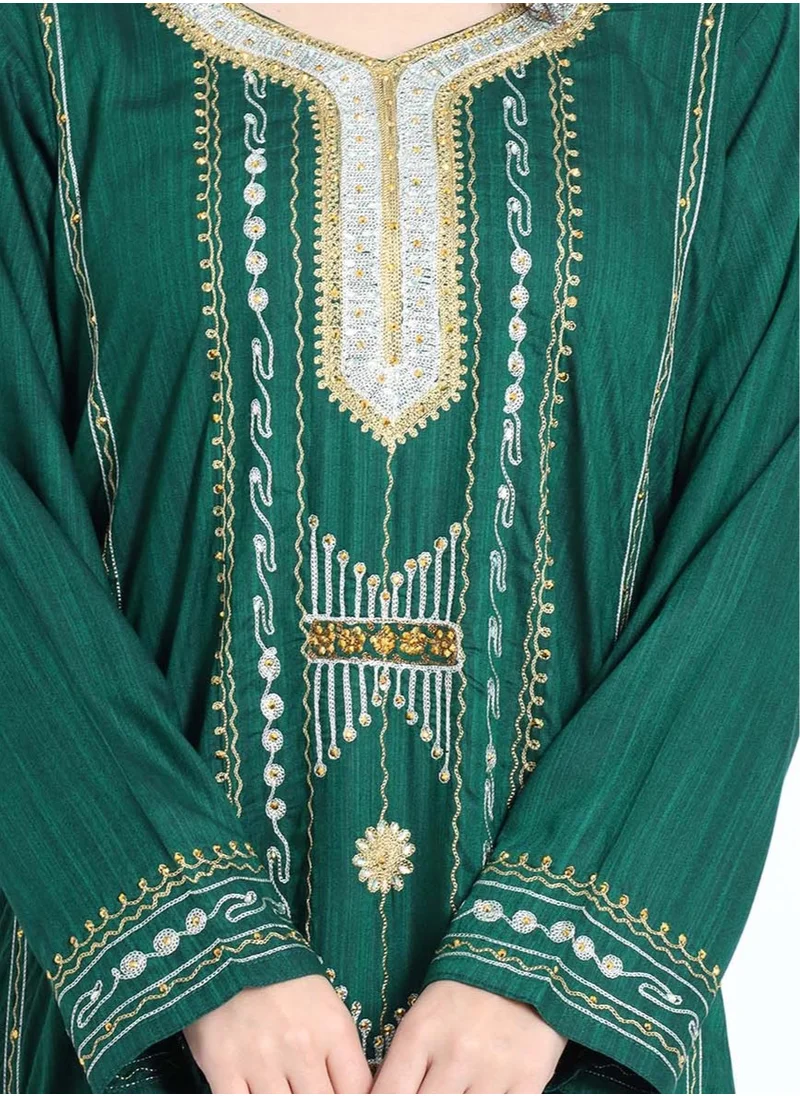 IKKXA Aary Threads Jalabiya IK1584 Green