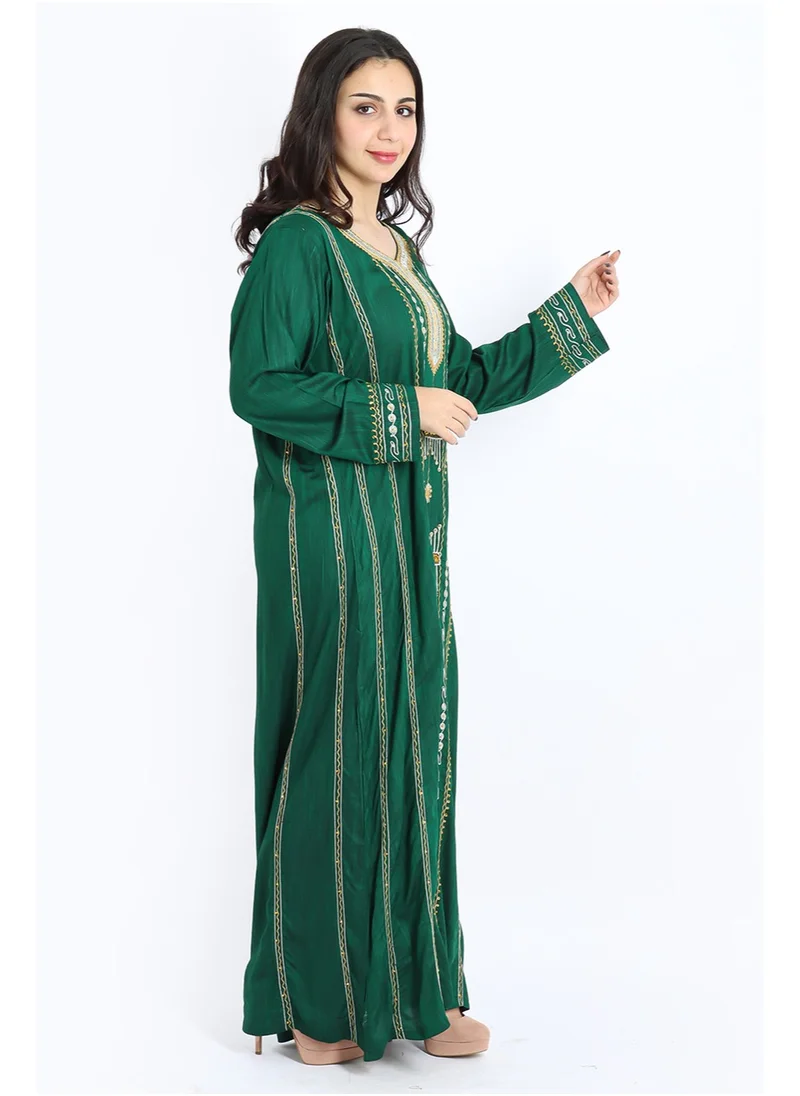 IKKXA Aary Threads Jalabiya IK1584 Green