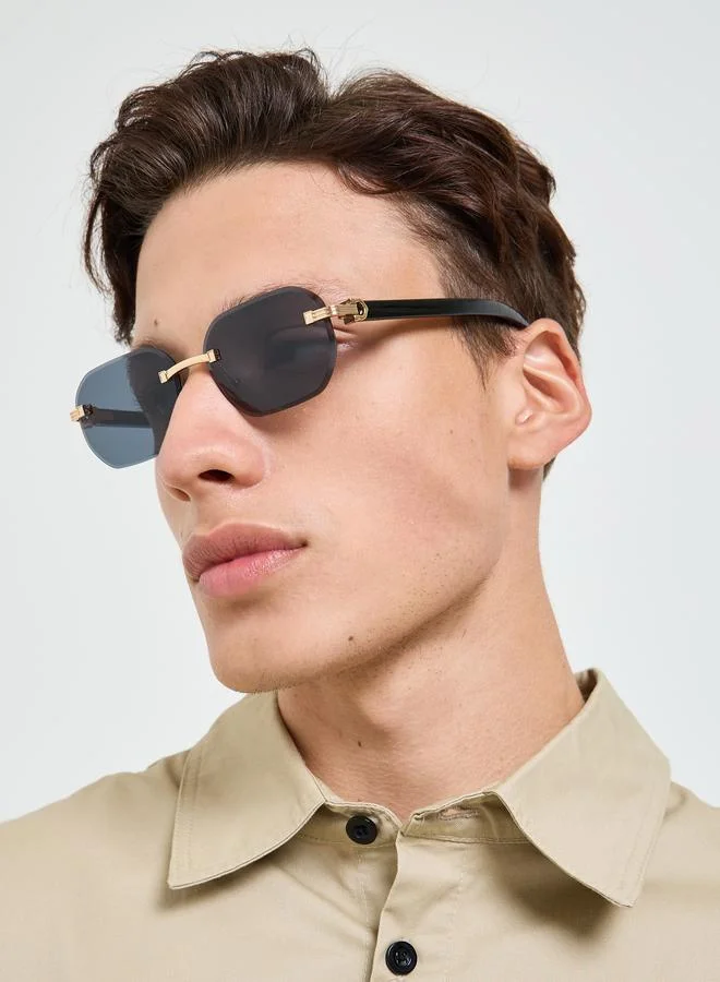Styli Rimless Rectangle Sunglasses