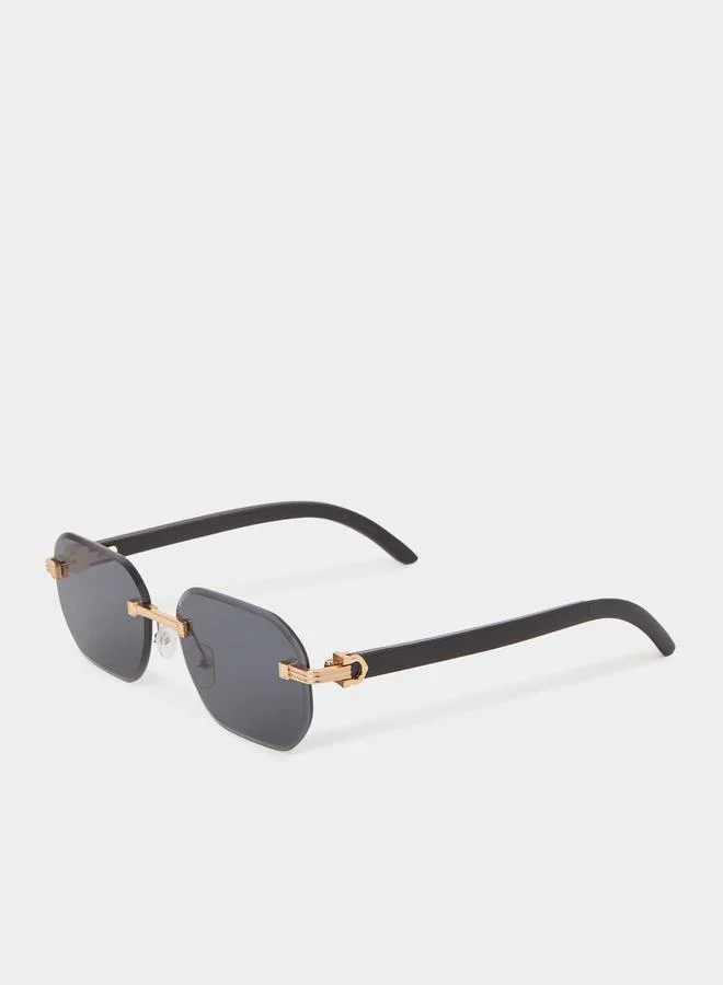 Styli Rimless Rectangle Sunglasses