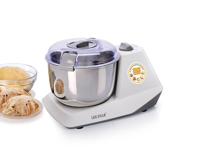 LEE STAR Lee Star Automatic Electric Atta Kneader Dough Mixer Machine Atta Kneader Machine with 3L Stainless Steel Bowl 650W White LE837  - Image 1