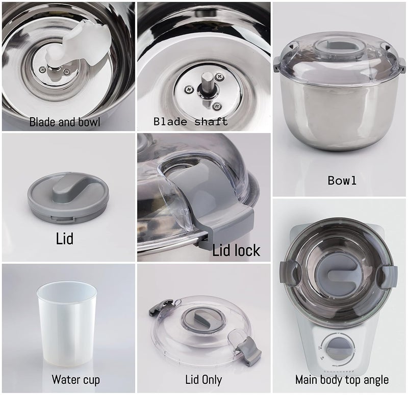 LEE STAR Lee Star Automatic Electric Atta Kneader Dough Mixer Machine Atta Kneader Machine with 3L Stainless Steel Bowl 650W White LE837  - Image 4