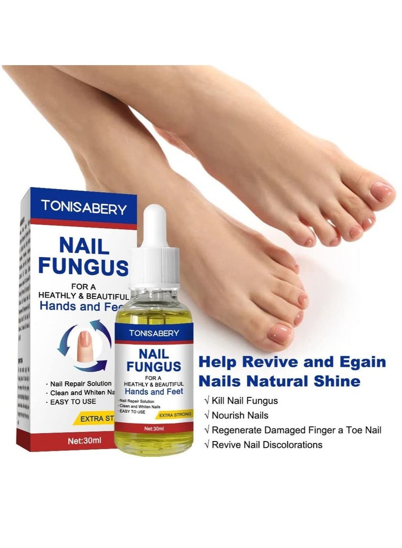 TONISABERY محلول فطريات الأظافر للأظافر المتشققة والمتغيرة اللون، طبيعي آمن، إصلاح فعال ويحمي، يزيل التهابات الأظافر، سائل مغذي لليدين والقدمين، لا يسبب أي آثار جانبية، تهيج للجنسين، 30 مل - Image 4