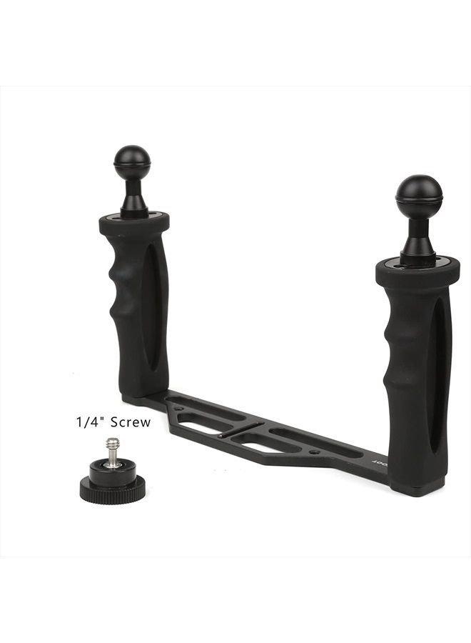 Shoot Aluminium Alloy Handheld Stabilizer Tray Handle Grip for Hero 11/10/9/8/7 6/5/4/3+/3 and 6 inch Dome Port and All LED Video Light Camera Camcorder with 1/4 inch Screw Hole - Image 2