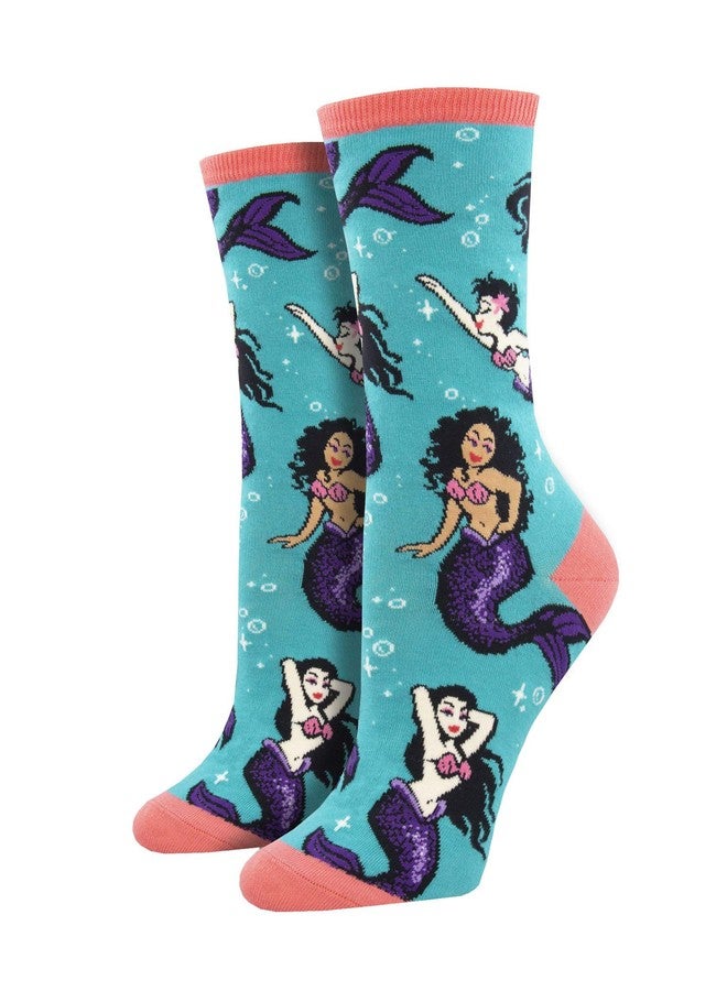 Socksmith Swimming with Sirens Teal 9-11 (Women's Shoe Sizes 5-10.5)