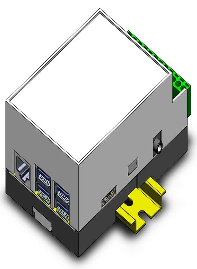 GAURANG علبة تحكم Din Rail من Gaurang، مقاس 110 × 70 × 48.55 مم، لأنظمة التشغيل الآلي للمنازل الإلكترونية، وصناديق مفاتيح PLC، والصناديق الصناعية، والصناديق الكهربائية، وعلبة ABS، وعلبة تحكم Din Rail (CEB-70-02). - Image 5