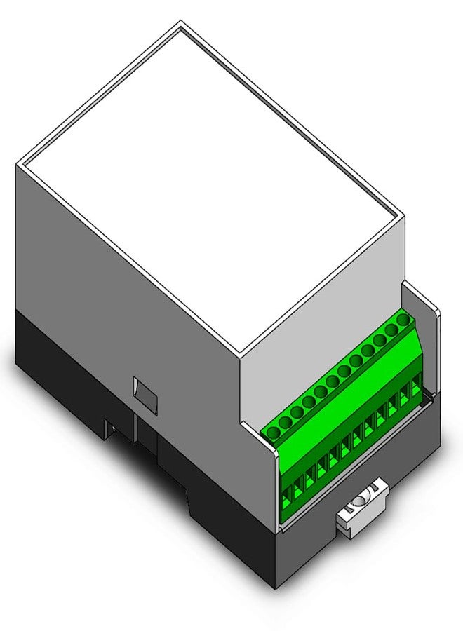 GAURANG علبة تحكم Din Rail من Gaurang، مقاس 110 × 70 × 48.55 مم، لأنظمة التشغيل الآلي للمنازل الإلكترونية، وصناديق مفاتيح PLC، والصناديق الصناعية، والصناديق الكهربائية، وعلبة ABS، وعلبة تحكم Din Rail (CEB-70-02). - Image 1