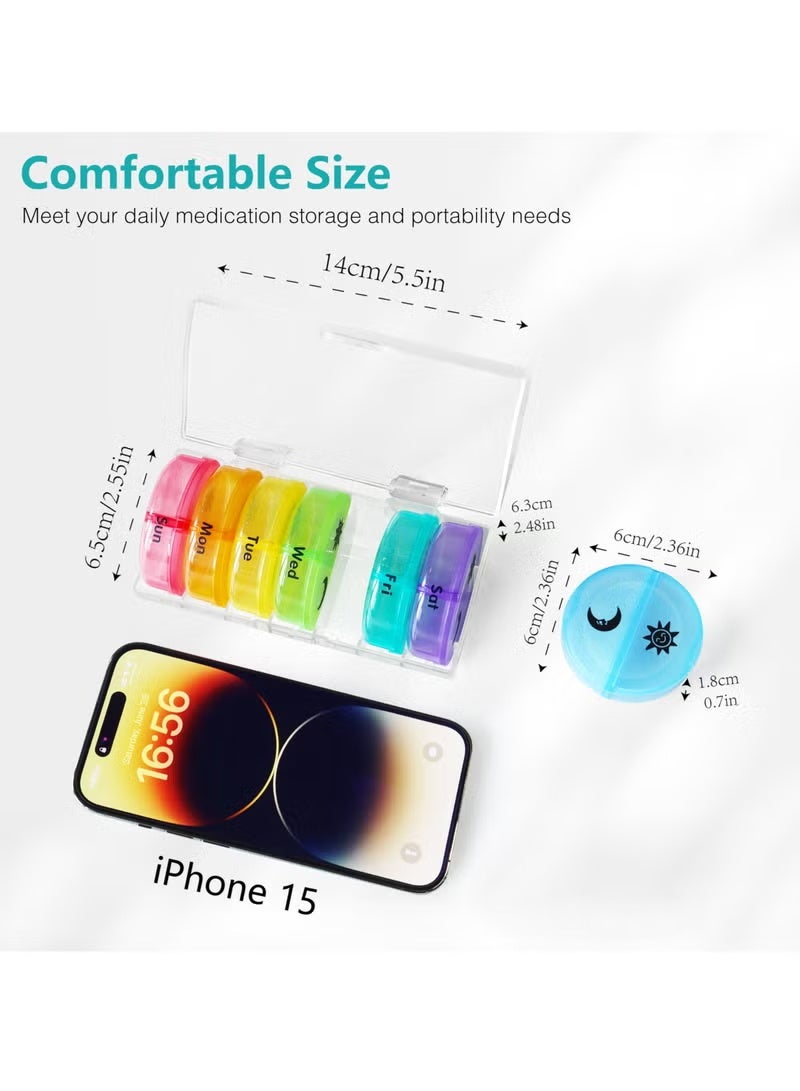 Box For Storing 7-Day Medicines, Suitable For Travel And Tourism. Portable Medicine Box, Food Grade Material, For Storing Vitamins, Cod Liver Oil, Pills. - Image 5