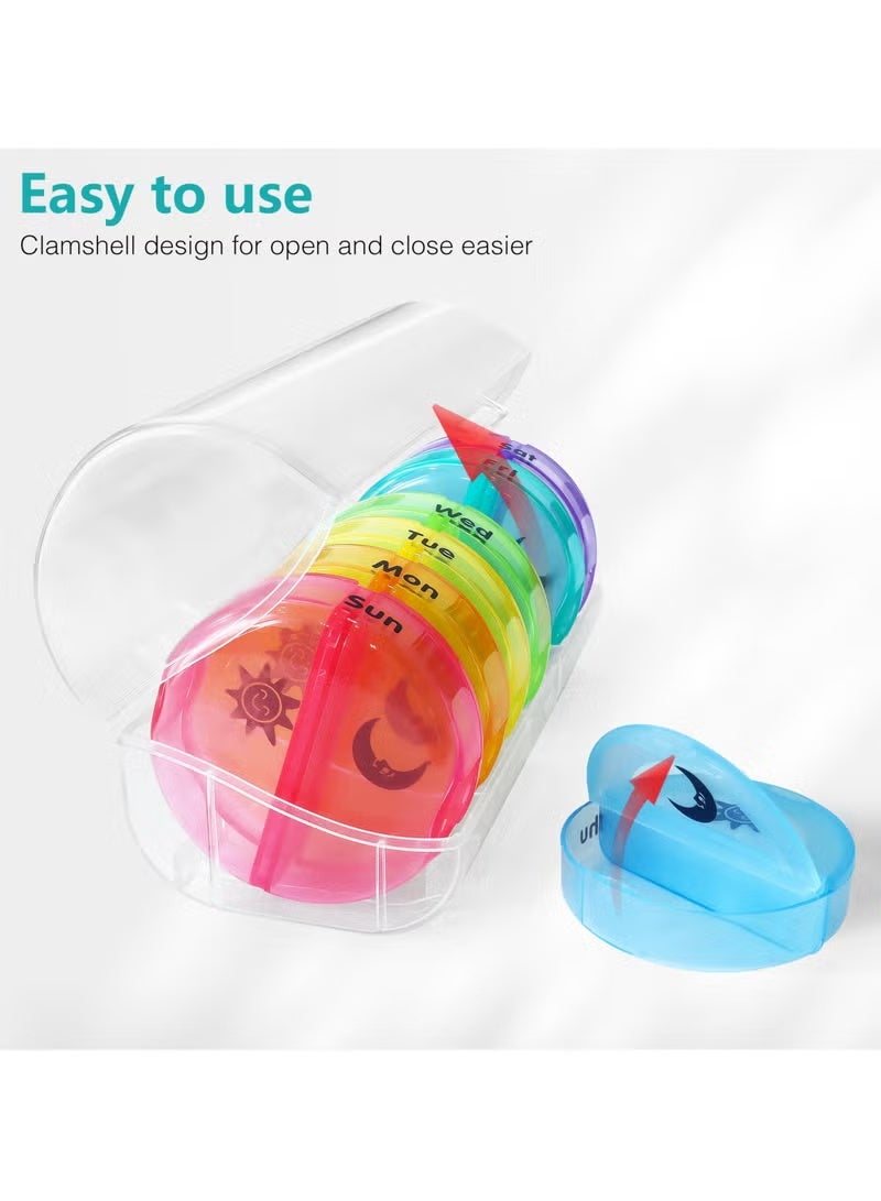 Box For Storing 7-Day Medicines, Suitable For Travel And Tourism. Portable Medicine Box, Food Grade Material, For Storing Vitamins, Cod Liver Oil, Pills. - Image 4