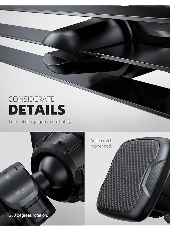 Excefore Car Magnetic Phone Holder, Magnetic Car Mount, 6 Strong Magnets, Vent Cell Phone Holder, Compatible With All Smartphones (Black) - Image 4