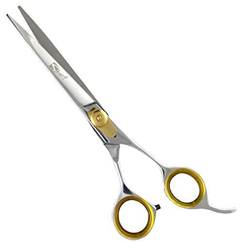 Sharf Gold Touch Pet Grooming Shear Kit 7.5 Inch Straight & 6.5" 42-Tooth Thinning Scissors - Image 4