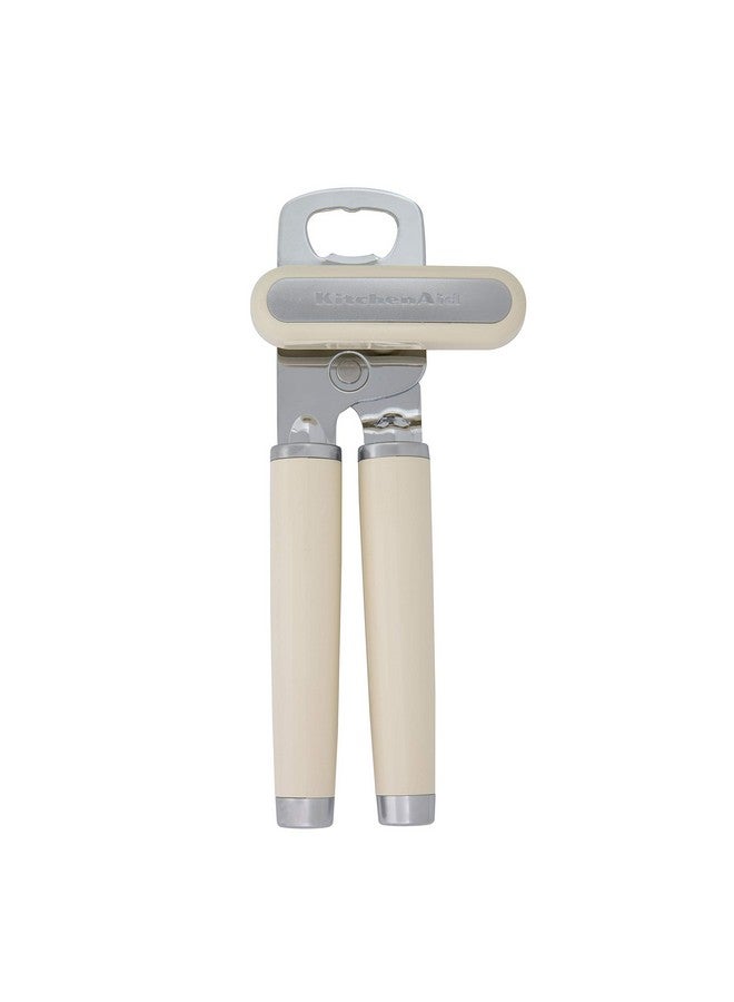 KitchenAid فتاحة علب ومشروبات متعددة الوظائف من كيتشن إيد كلاسيك سهلة الاستخدام، عجلة قطع حادة من الفولاذ المقاوم للصدأ، مقابض ناعمة مريحة، كريمة لوز - Image 1