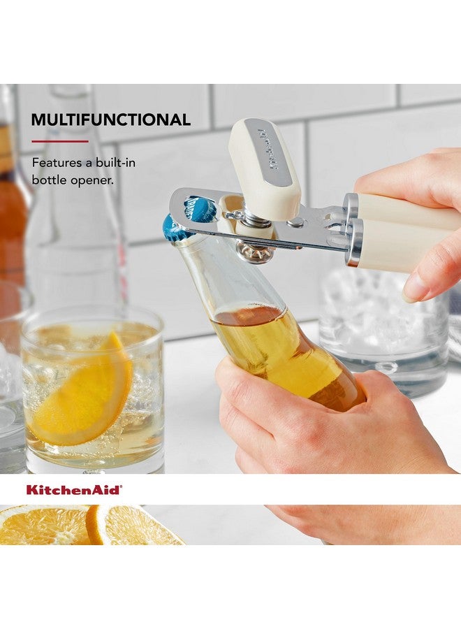 KitchenAid فتاحة علب ومشروبات متعددة الوظائف من كيتشن إيد كلاسيك سهلة الاستخدام، عجلة قطع حادة من الفولاذ المقاوم للصدأ، مقابض ناعمة مريحة، كريمة لوز - Image 5