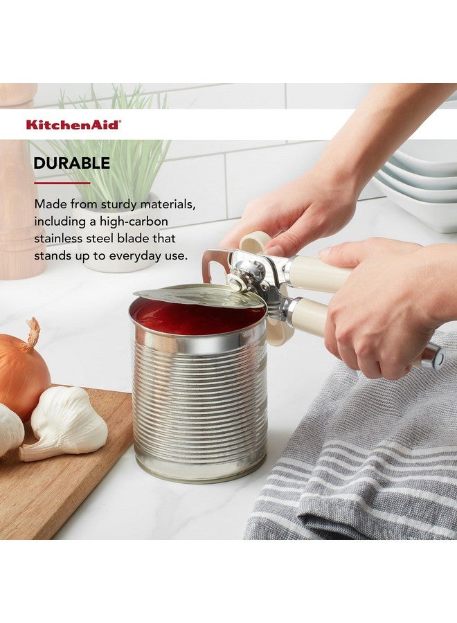 KitchenAid فتاحة علب ومشروبات متعددة الوظائف من كيتشن إيد كلاسيك سهلة الاستخدام، عجلة قطع حادة من الفولاذ المقاوم للصدأ، مقابض ناعمة مريحة، كريمة لوز - Image 4