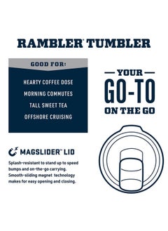 YETI YETI Rambler 20 oz Tumbler, Stainless Steel, Vacuum Insulated with MagSlider Lid, Rescue Red  - Image 2