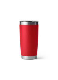 YETI YETI Rambler 20 oz Tumbler, Stainless Steel, Vacuum Insulated with MagSlider Lid, Rescue Red  - Image 4