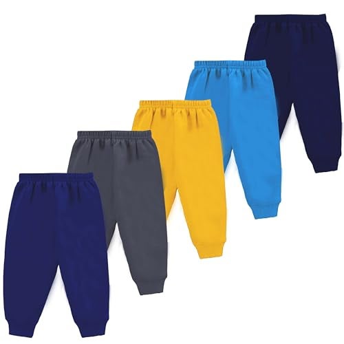 Toddylon Baby Boys And Girls Pajama Kids Cotton Track Pants Regular Fit Summer Wear Pyjama | Lower | Trackpants (Pyjamas Only) (Pack of 5) (0 Months-6 Months) - Image 2
