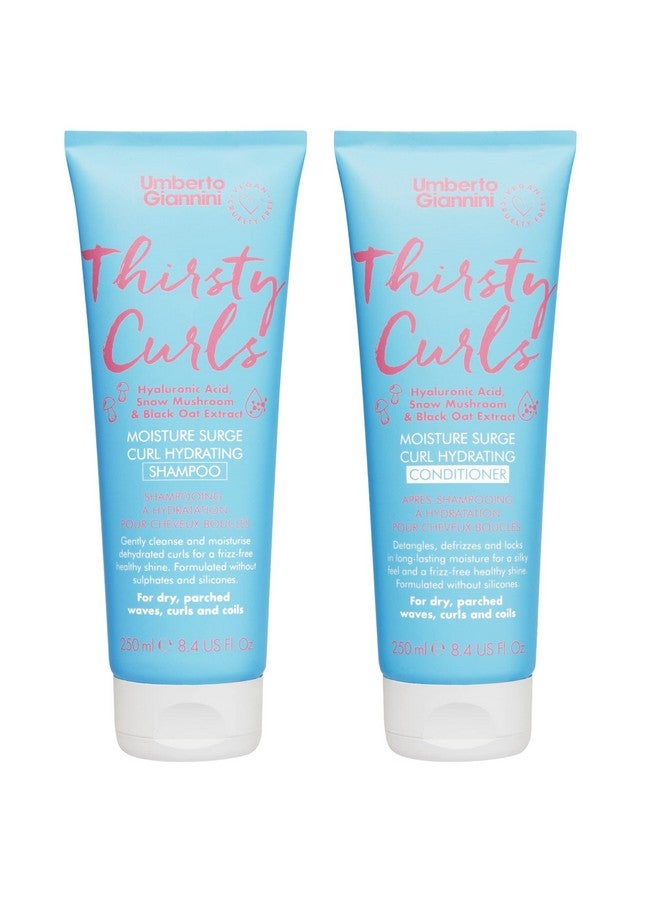 Umberto Giannini Thirsty Curls Curl Hydrating Shampoo & Conditioner Set - for Dry & Dehydrated Curls 2 x 8.4 fl Oz - Image 1