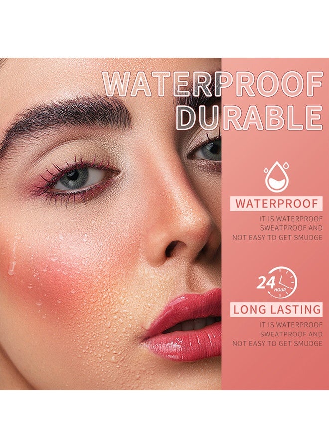 Milk Powder Blusher Stick, Cooling Water Jelly Tint Lip + Cheek Blush Stain, Blush Stick for Cheeks, Jelly Blush Stick, Longlasting Non-Stick, Paraben-Free #04 - Image 4