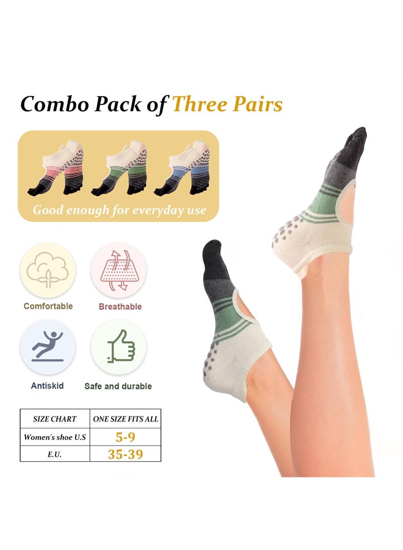 SHENYU Yoga Pilates Socks for Women，Non-Slip Breathable Fitness Yoga Socks Five Fingers Exercise Fitness Yoga Socks Stripe Color Matching for Women - Image 5