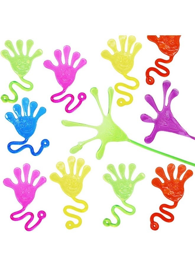 40 Pcs Sticky Hand Toys Assorted Colors Kids' Party Favor Sets Fun Toys Stretchy Sticky Hand Toy Slappy Hands Treasure Box for Classroom Prizes Birthday Party Supplies - Image 2