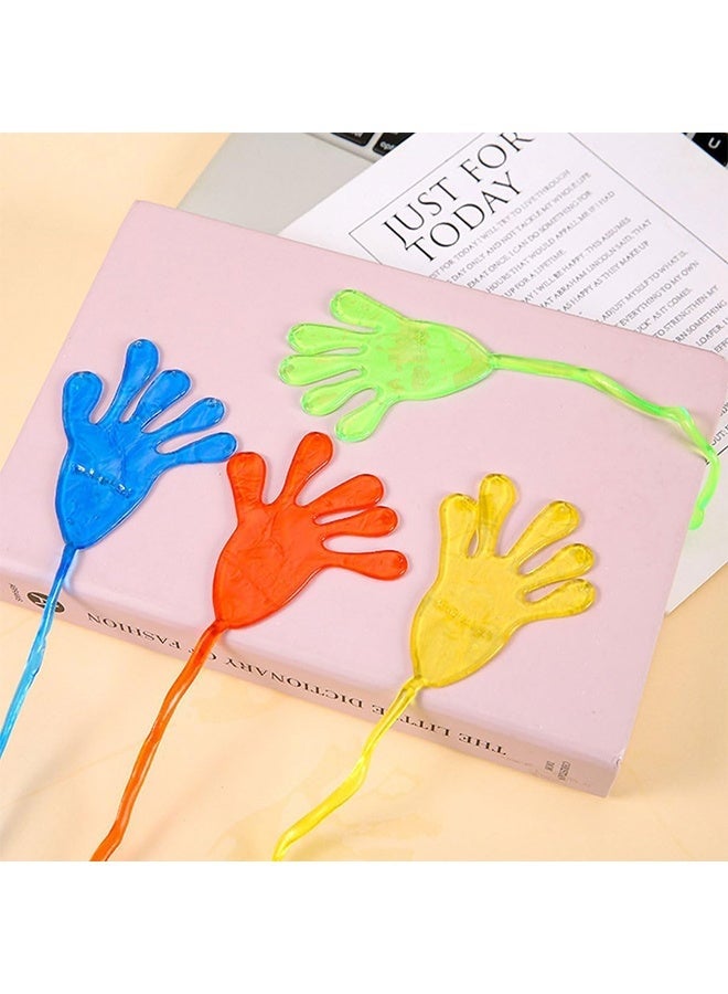 40 Pcs Sticky Hand Toys Assorted Colors Kids' Party Favor Sets Fun Toys Stretchy Sticky Hand Toy Slappy Hands Treasure Box for Classroom Prizes Birthday Party Supplies - Image 5