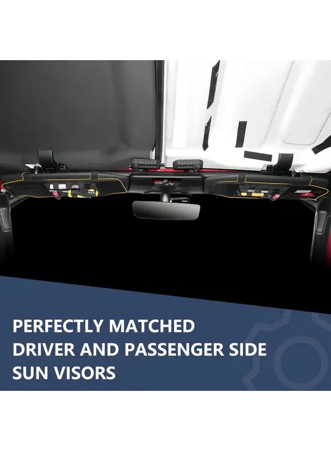 2pcs Tactical Sun Visor Organizer Storage Molle Panel Compatible With Jeep Wrangler JL Gladiator JT - Image 3