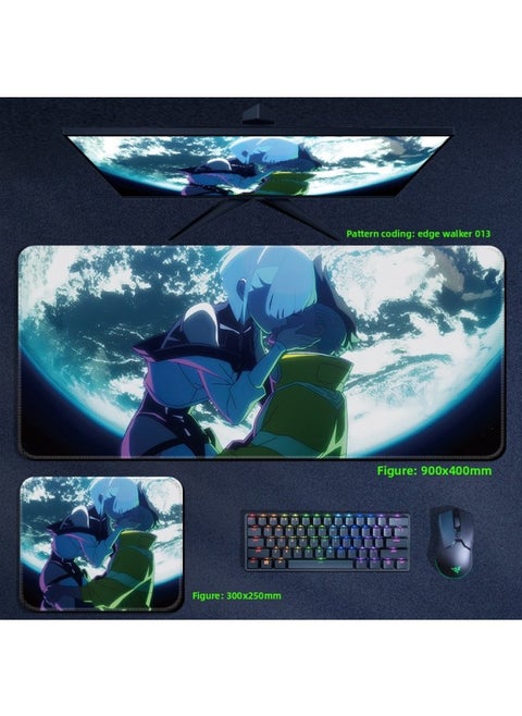 Cyberpunk Edge Walker Mouse Pad Computer Desktop Pad Lucy Edge Runner Cyberpunk 2077 Surrounding-Color:700x300x5mm-Pattern:Edge Walker 013