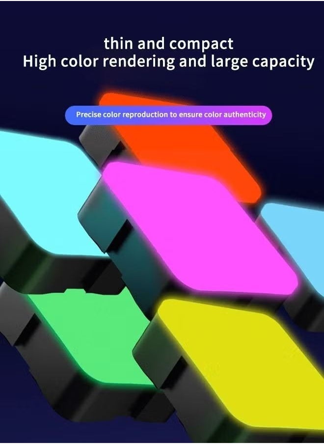 LESHP - Portable RGB video light, full-color video light, support 0-360 degrees dimming, 180 degrees front and back adjustment Angle, suitable for photography, video conferencing and TikTok - Image 1