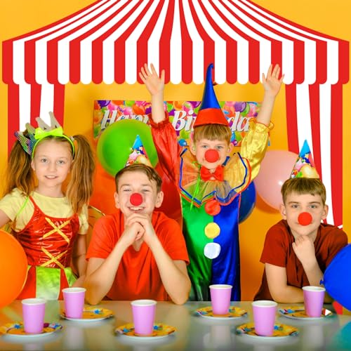 Ziliny 3 Pcs Carnival Party Decorations Circus Tent Awning Halloween Red White Banner Concession Stand(Striped Style) - Image 5