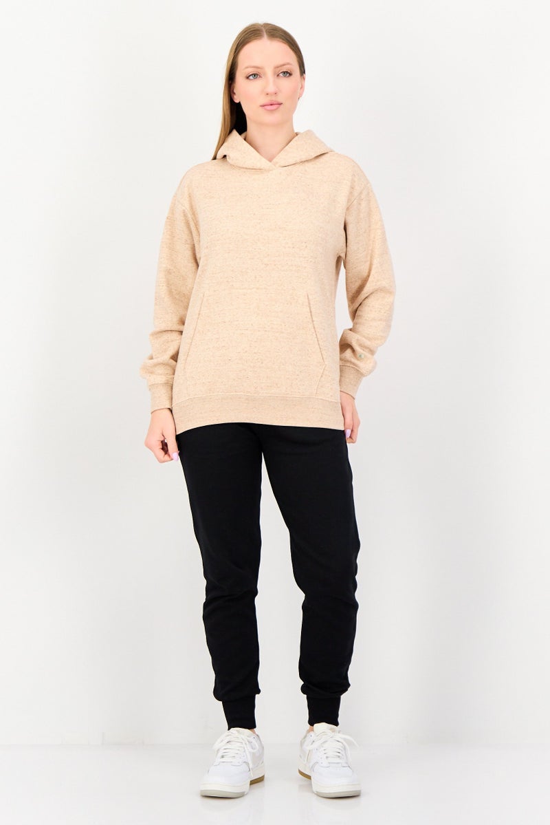 Champion Women Sportswear Fit Long Sleeve Outdoor Hoodie, Heather Beige - Image 4