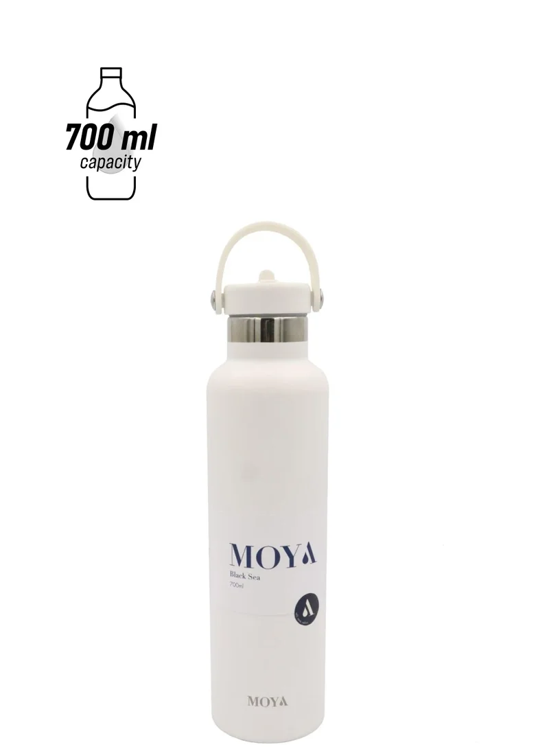 MOYA Moya "Black Sea"  700ml Insulated Sustainable Water Bottle White