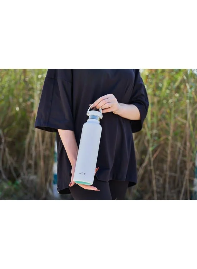 MOYA Moya "Black Sea"  700ml Insulated Sustainable Water Bottle White