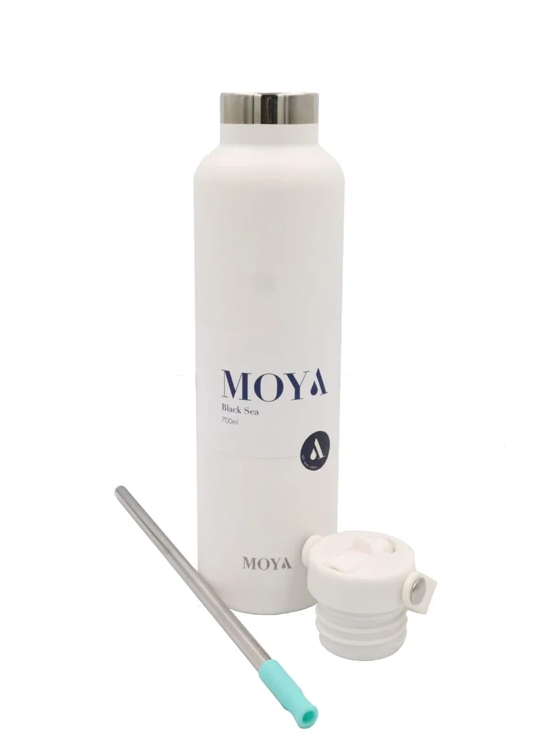 MOYA Moya "Black Sea"  700ml Insulated Sustainable Water Bottle White