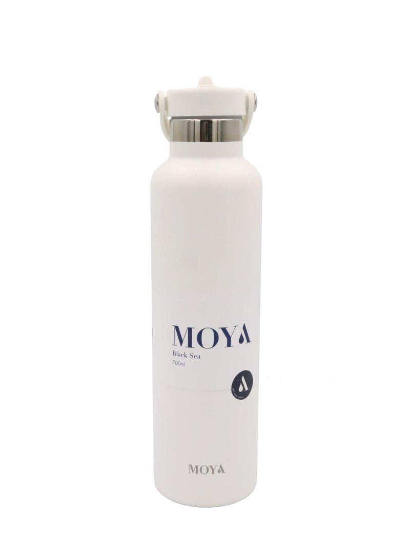 Moya 700ml Insulated Sustainable Water Bottle White - Image 3