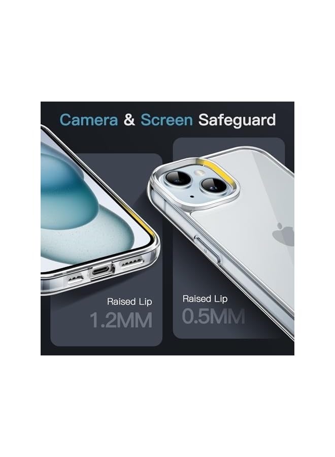 JETech Magnetic Case for iPhone 15 6.1-Inch Compatible with MagSafe Wireless Charging, Shockproof Phone Bumper Cover, Anti-Scratch Clear Back (Clear) - Image 4