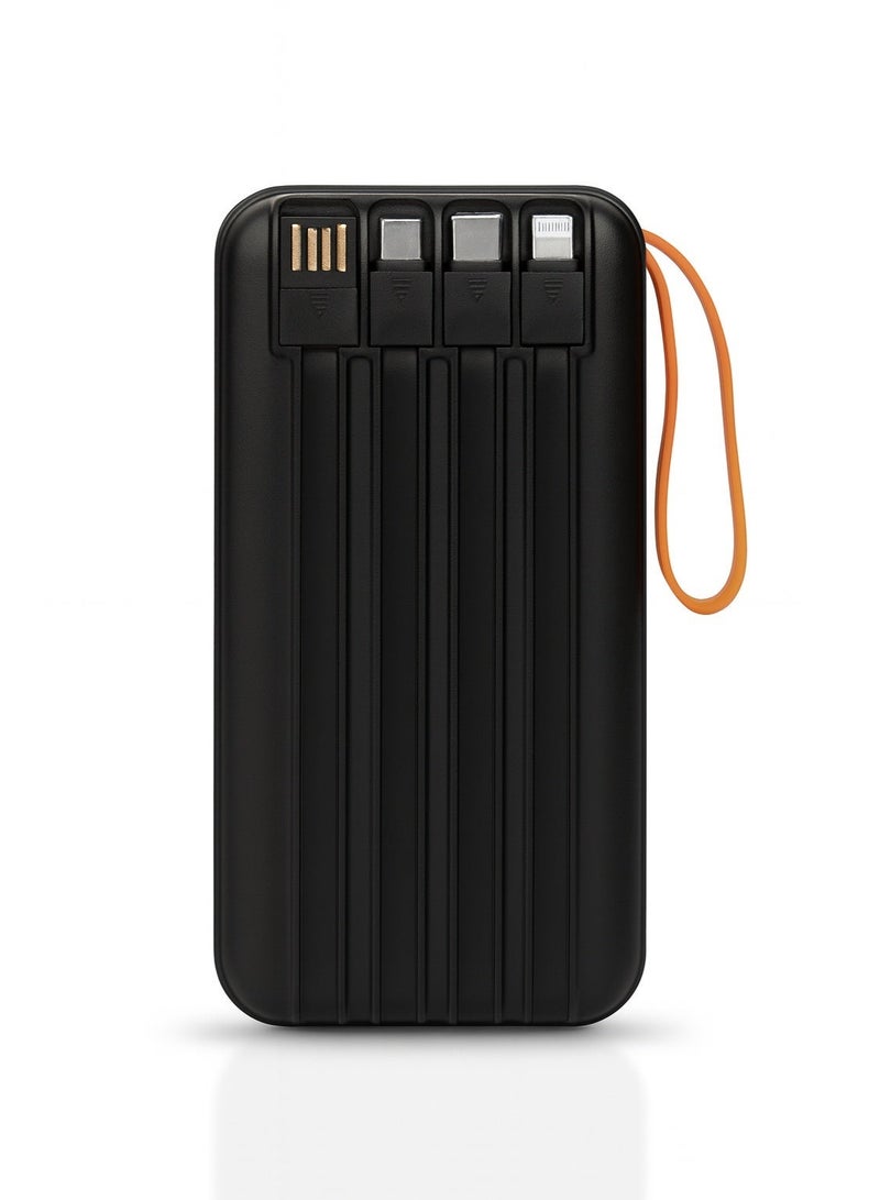 فوجي باور بانك فوجي بسعة 30000 مللي أمبير مع شحن سريع بقوة 22.5 واط | منفذ USB-C بتقنية PD ومنفذ USB واحد | كابل شحن متعدد | شاشة LED رقمية وإضاءة تخييم | شاحن محمول عالي السعة لأجهزة iPhone وSamsung وiPad وغيرها | مثالي للاستخدام في الهواء الطلق والتخييم والمنزل - Image 2