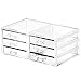 Cq acrylic Desktop Storage drawers,Rectangular Desktop Drawers,Plastic Makeup Storage,Containers Bins With Drawers Desk Organization Pull Out Small craft Storage Case Box Cube,Pack of 1 (Clear, 6 Drawers) - Image 2