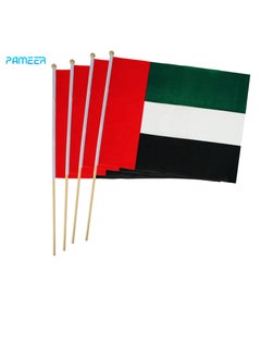 بامير 12 قطعة 21 × 14 سم أعلام الاحتفال باليوم الوطني الإماراتي، أعلام الأيام الوطنية الإماراتية، أعلام خشبية بمقبض يدوي، أعلام الإمارات العربية المتحدة للسيارات، مكتب المكتب، اليوم الوطني، يوم الشهداء، احتفالات يوم العلم  - Image 1